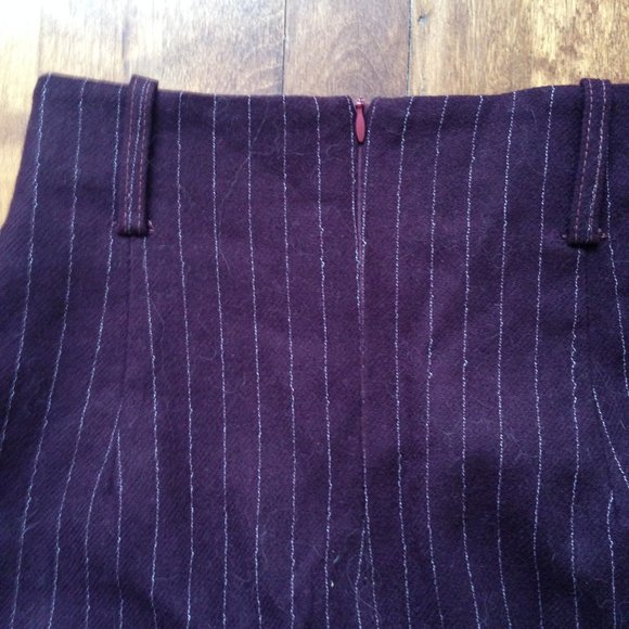 Bagatelle - Wool Burgundy Pencil Skirt - Picture 14 of 16